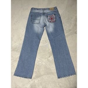 Vintage Y2K Men's Smith & Jones Bootcut Denim Jeans SZ 34x34 Embellished Pocket